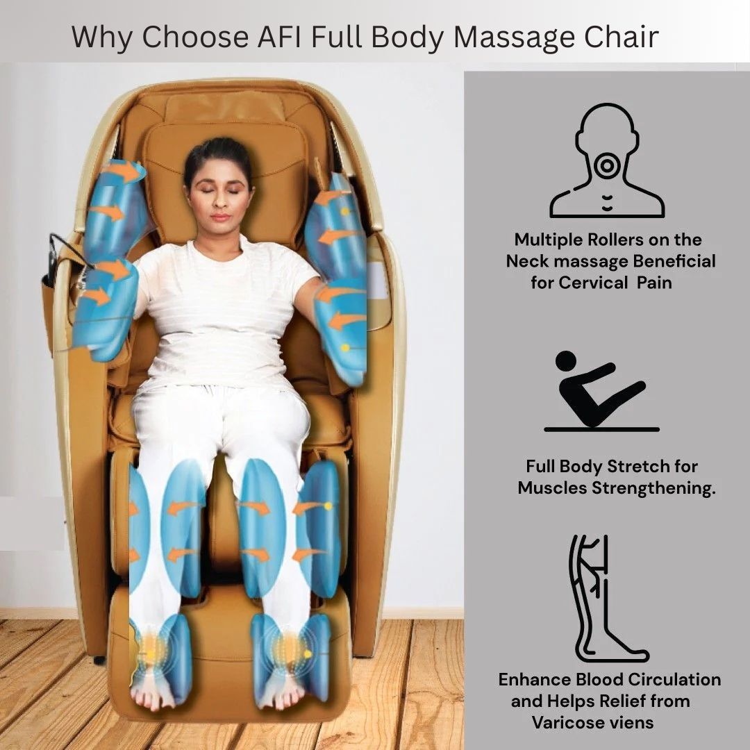 Massage Chair for Home AFI SB-008 (Gold-Brown) thumbnail 4